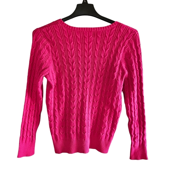 St. John's Bay V-Neck Cable Knit Sweater - Picture 4 of 5